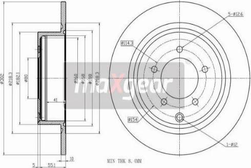 Maxgear 19-3214 - Bremžu diski ps1.lv