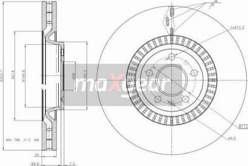 Maxgear 19-3210 - Bremžu diski ps1.lv