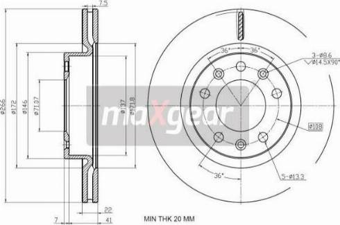 Maxgear 19-3237 - Bremžu diski ps1.lv