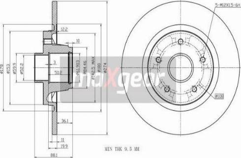 Maxgear 19-3228 - Bremžu diski ps1.lv