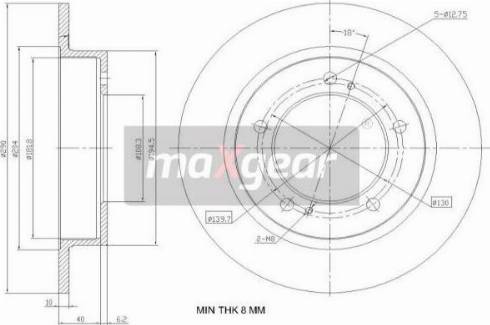 Maxgear 19-3227 - Bremžu diski ps1.lv