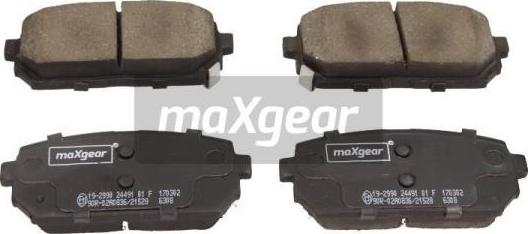 Maxgear 19-2990 - Bremžu uzliku kompl., Disku bremzes ps1.lv