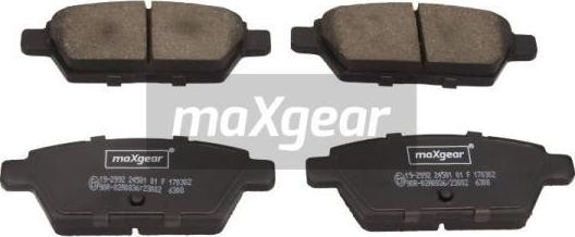 Maxgear 19-2992 - Bremžu uzliku kompl., Disku bremzes ps1.lv