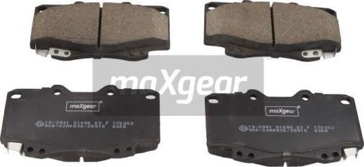 Maxgear 19-2941 - Bremžu uzliku kompl., Disku bremzes ps1.lv