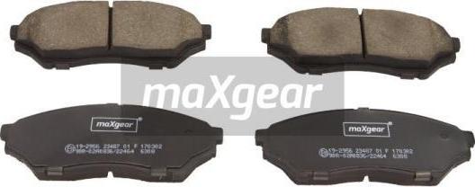 Maxgear 19-2956 - Bremžu uzliku kompl., Disku bremzes ps1.lv