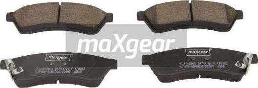 Maxgear 19-2908 - Bremžu uzliku kompl., Disku bremzes ps1.lv