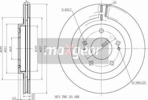 Maxgear 19-2445 - Bremžu diski ps1.lv