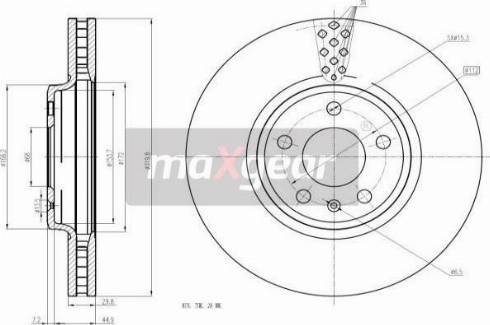 Maxgear 19-2447 - Bremžu diski ps1.lv