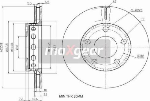 Maxgear 19-2450 - Bremžu diski ps1.lv