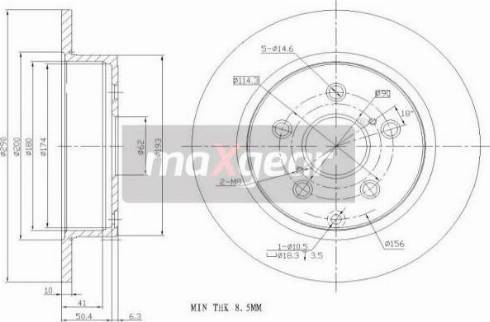 Maxgear 19-2453 - Bremžu diski ps1.lv