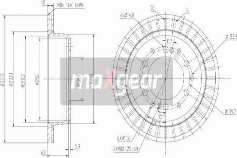 Maxgear 19-2464 - Bremžu diski ps1.lv