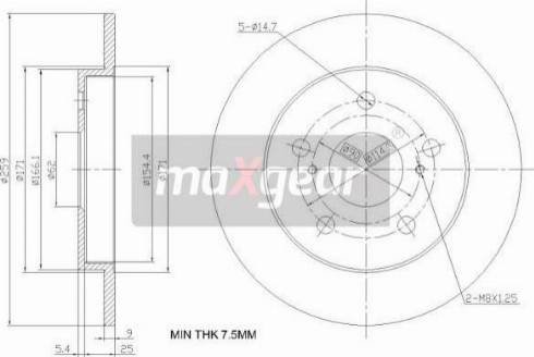 Maxgear 19-2467 - Bremžu diski ps1.lv