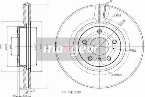 Maxgear 19-2407 - Bremžu diski ps1.lv