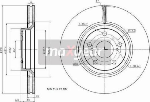 Maxgear 19-2433 - Bremžu diski ps1.lv