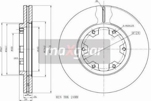 Maxgear 19-2569 - Bremžu diski ps1.lv