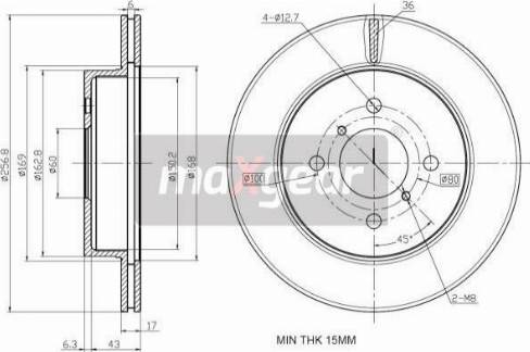 Maxgear 19-2528 - Bremžu diski ps1.lv