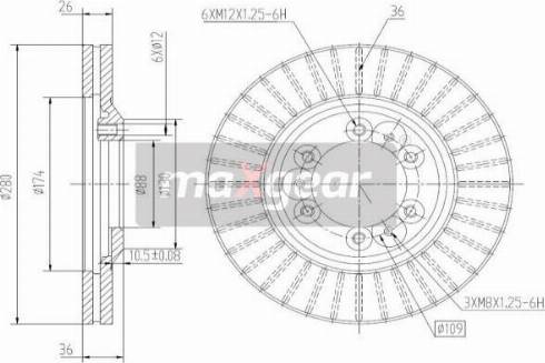 Maxgear 19-2649 - Bremžu diski ps1.lv