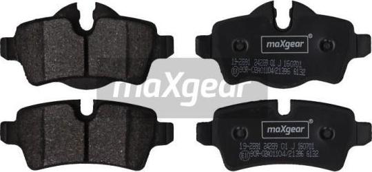 Maxgear 19-2891 - Bremžu uzliku kompl., Disku bremzes ps1.lv