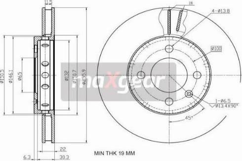 Maxgear 19-2856 - Bremžu diski ps1.lv