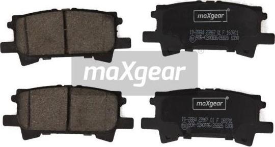 Maxgear 19-2884 - Bremžu uzliku kompl., Disku bremzes ps1.lv