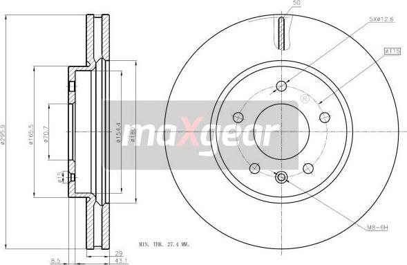 Maxgear 19-2369 - Bremžu diski ps1.lv