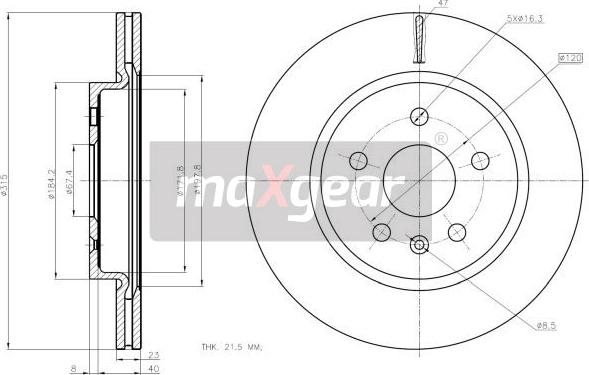 Maxgear 19-2368MAX - Bremžu diski ps1.lv