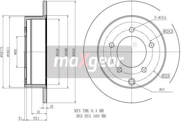 Maxgear 19-2389 - Bremžu diski ps1.lv