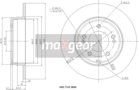 Maxgear 19-2382 - Bremžu diski ps1.lv