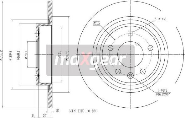 Maxgear 19-2331MAX - Bremžu diski ps1.lv