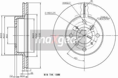 Maxgear 19-2284 - Bremžu diski ps1.lv