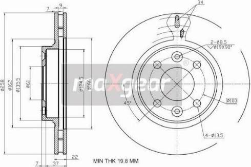 Maxgear 19-2729MAX - Bremžu diski ps1.lv