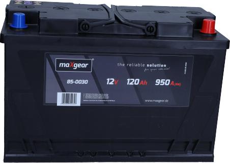 Maxgear 85-0030 - Startera akumulatoru baterija ps1.lv