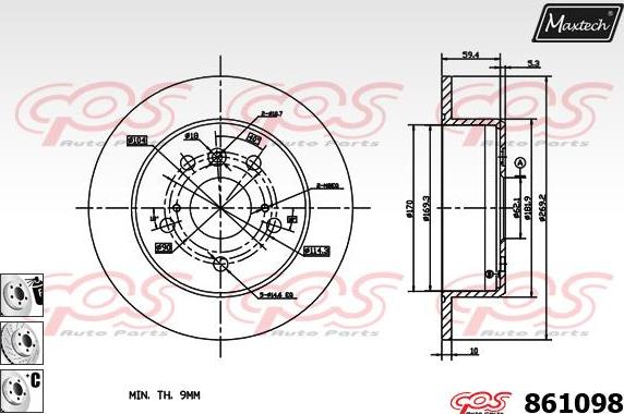 Maxtech 72934002 - Virzulis, Bremžu suports ps1.lv