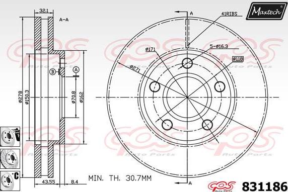 Maxtech 5256005 - Grozāmass statne, Riteņa piekare ps1.lv