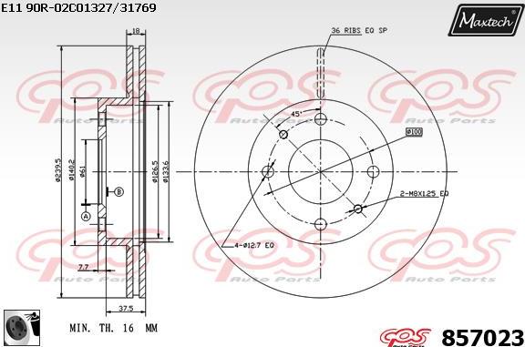 Maxtech 6255002 - Bremžu suports ps1.lv