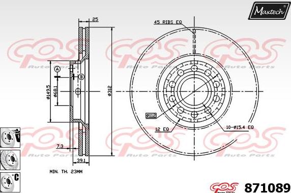 Maxtech 6256005 - Bremžu suports ps1.lv