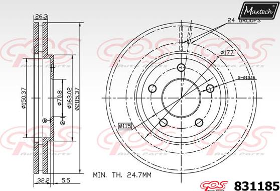 Maxtech 6252002 - Bremžu suports ps1.lv