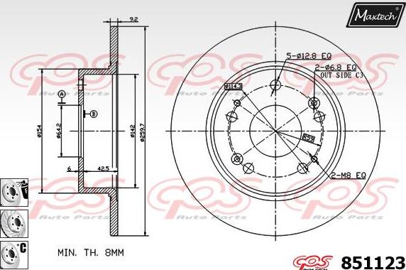 Maxtech 6283408 - Bremžu suports ps1.lv