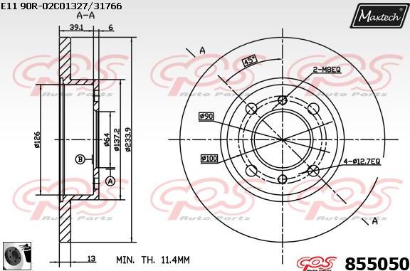 Maxtech 6265205 - Bremžu suports ps1.lv