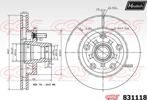 Maxtech 6266200 - Bremžu suports ps1.lv