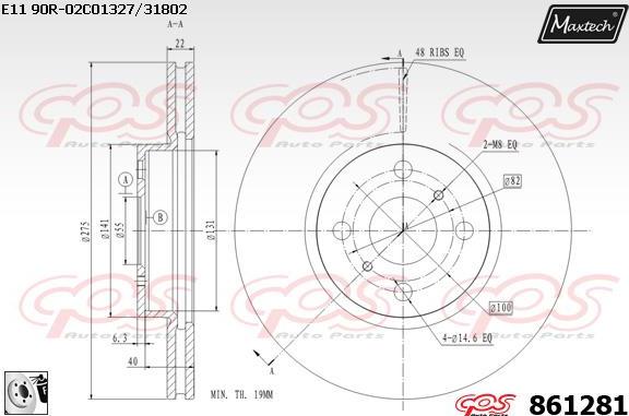 Maxtech 6261020 - Bremžu suports ps1.lv