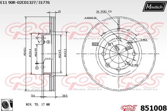 Maxtech 6274500 - Bremžu suports ps1.lv