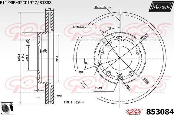 Maxtech 6271020 - Bremžu suports ps1.lv