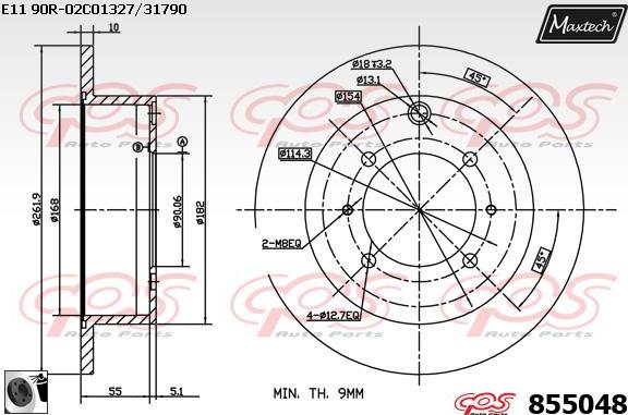 Maxtech 6278500 - Bremžu suports ps1.lv