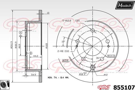 Maxtech 6273506 - Bremžu suports ps1.lv