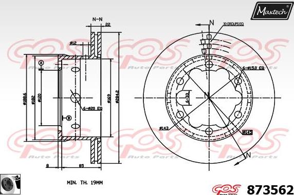 Maxtech 6272501 - Bremžu suports ps1.lv