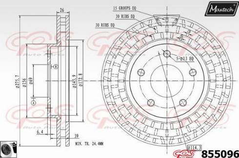 Maxtech 855096.0060 - Bremžu diski ps1.lv