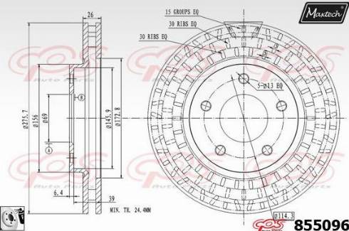 Maxtech 855096.0080 - Bremžu diski ps1.lv