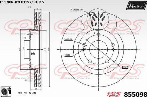 Maxtech 855098.0060 - Bremžu diski ps1.lv