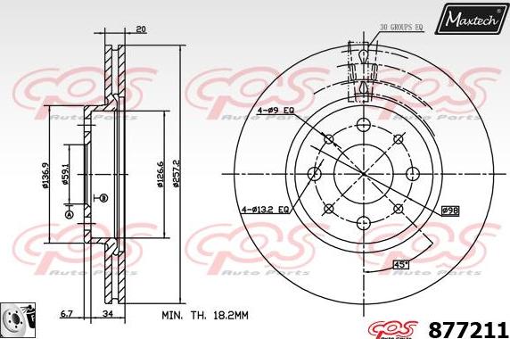 Maxtech 855092 - Bremžu diski ps1.lv